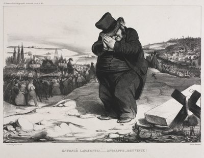 The Monthly Association (プレート 22): ラファイエットの失敗! それはあなたにぴったりです、私の旧友！ 作： Honoré Daumier