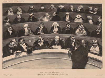 月刊協会プレート18：立法腹、1834年。 作： Honoré Daumier
