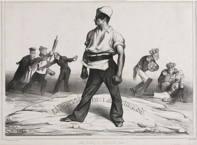 月刊協会プレート20：それをいじってはいけない！、1834。 作： Honoré Daumier