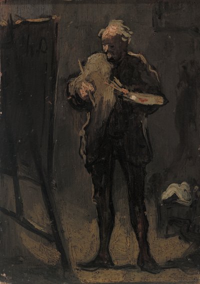 絵の前の画家 作： Honoré Daumier