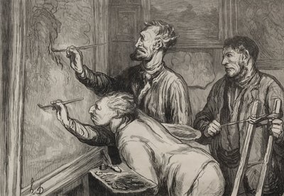 The Painters：The Last Stroke of the Brush、1868年の博覧会。 作： Honoré Daumier