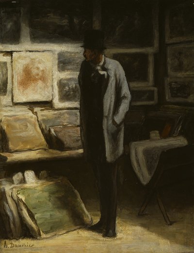 プリントコレクター、1857-63年頃 作： Honoré Daumier