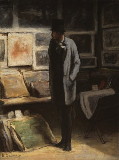 プリントコレクター、c。 185763. 作： Honoré Daumier
