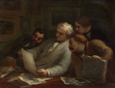 プリントコレクター、c.1860-63 作： Honoré Daumier