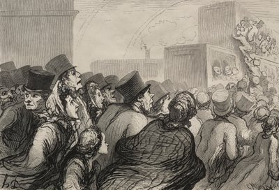 鉄道：日曜日の遠足。 作： Honoré Daumier