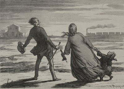 鉄道：遅すぎる。 作： Honoré Daumier