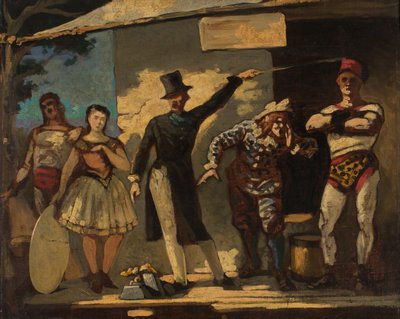 サルティンバンク、1860年から1865年の間。 作： Honoré Daumier