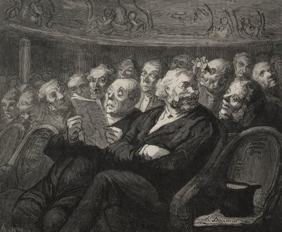 劇場：オーケストラピット。 作： Honoré Daumier
