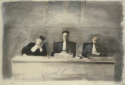 3人の裁判官、1858年〜60年 作： Honoré Daumier
