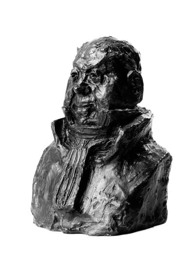 胸像は、「右中のセレブリティ」「Alexandre Lecomte (ca. 1788-?)による風刺画、奉行。繊細なもの。"オノレ・ドーミエ（1808-1879）による彫刻、19世紀。Inv L 48.10 Dim in cm H 17 x L 1 Musee des Beaux Arts, Palais Longc 作： Honoré Daumier