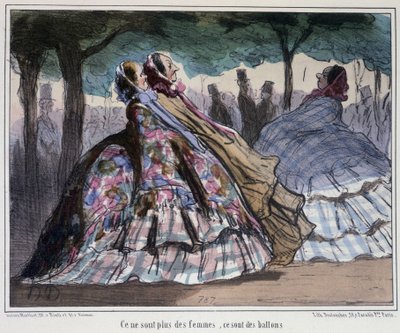 女性ではなく、風船なのです。 作： Honoré Daumier