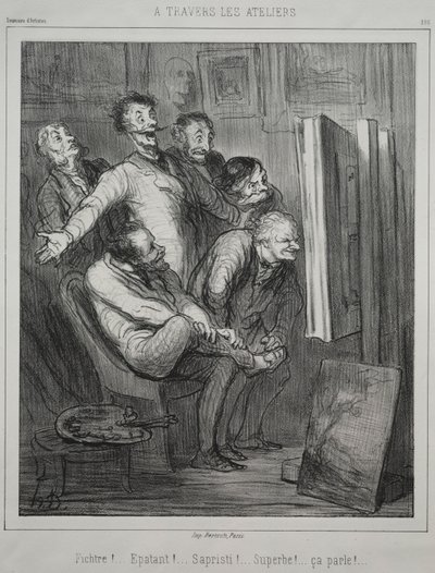 スタジオを通して 作： Honoré Daumier
