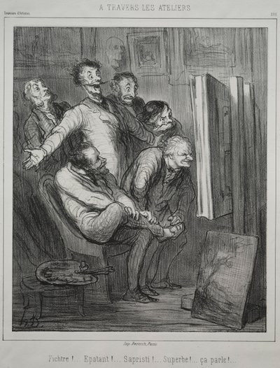 スタジオを通じて、1862。 作： Honoré Daumier