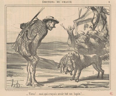 ここ！ うさぎを殺したかと思った！ ... 作： Honoré Daumier