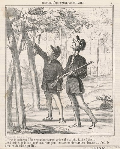 ここにスズメがとまっています 作： Honoré Daumier