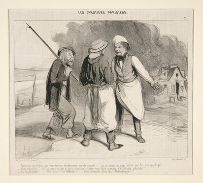 ここ！ 無人島を発見したと思っていた私 作： Honoré Daumier