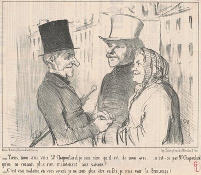 ほら、友よ、こちらがシャプラールさんです... 作： Honoré Daumier
