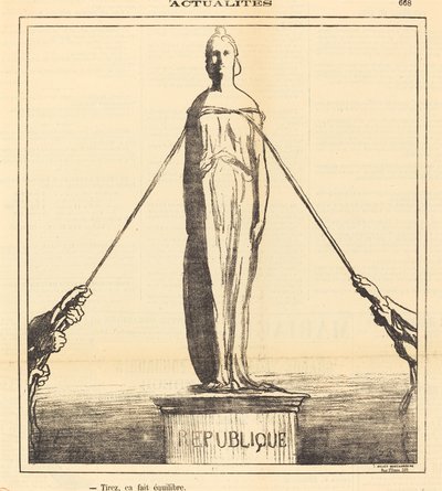 シュート、バランスをとる 作： Honoré Daumier