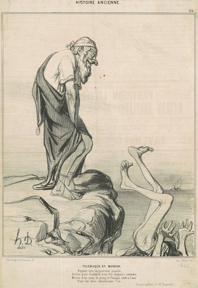 テレマコスとメンター 作： Honoré Daumier