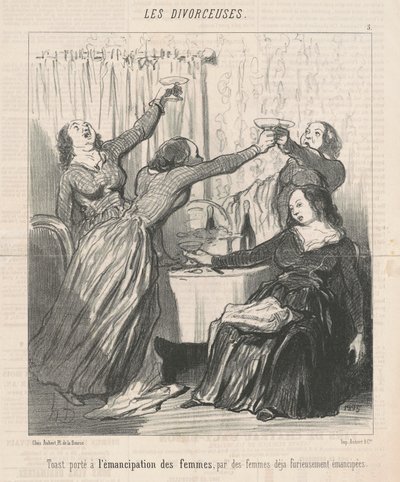 女性の解放に乾杯… 作： Honoré Daumier