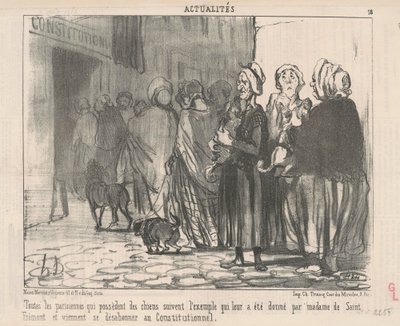 犬を飼っているすべてのパリジェンヌ... 作： Honoré Daumier