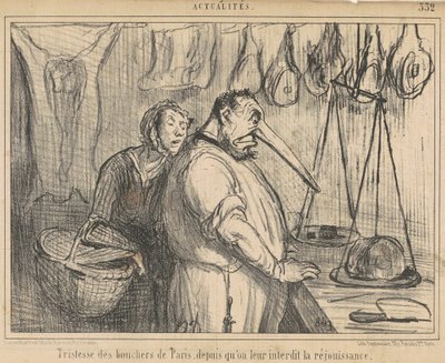 パリの肉屋の悲しみ… 作： Honoré Daumier