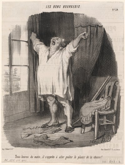 朝の三時… 作： Honoré Daumier