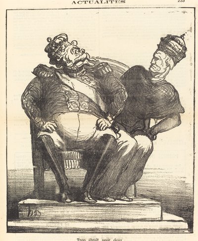 二人には狭すぎる 作： Honoré Daumier
