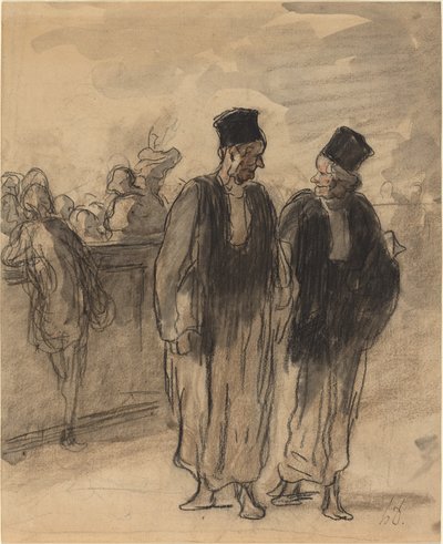 二人の弁護士 作： Honoré Daumier