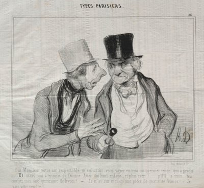 タイプ パリジャン、プレート 26: はい、サー、あなたの立派な雰囲気が私を勇気づけます... 作： Honoré Daumier