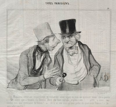 タイプパリジャン、プレート26：はい、サー。 作： Honoré Daumier
