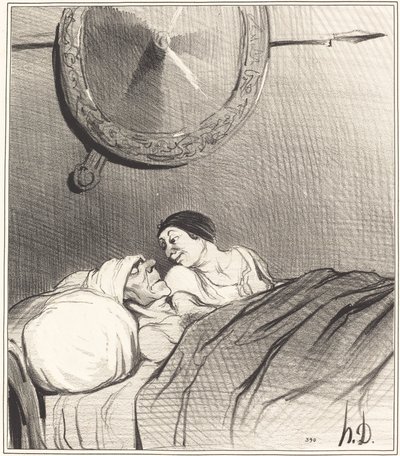 オデュッセウスとペネロペ 作： Honoré Daumier