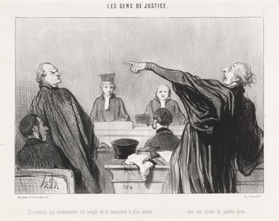 信念に満ちた...親密な弁護士... 作： Honoré Daumier