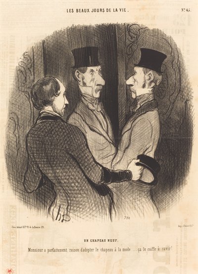 新しい帽子 作： Honoré Daumier