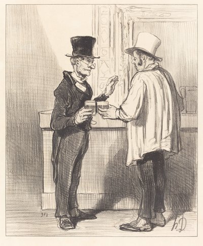Defender... おしゃべり... いつものオフィスで 作： Honoré Daumier