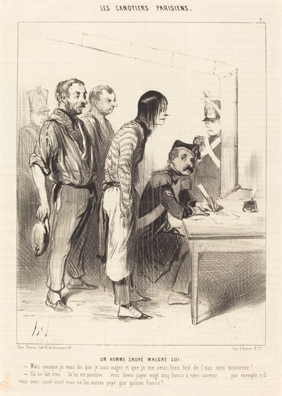 思わず救われた男 作： Honoré Daumier