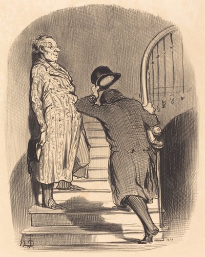任期をきっちり支払うテナント 作： Honoré Daumier