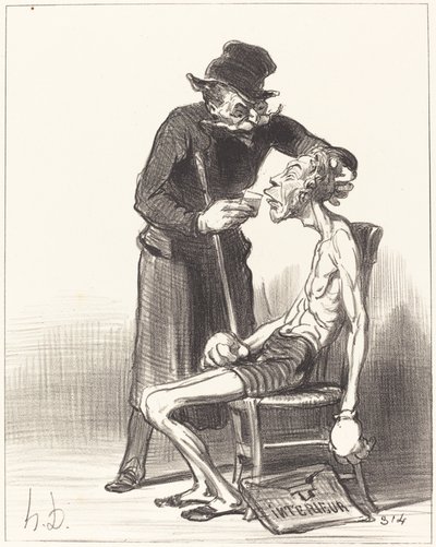 不幸なレスラー 作： Honoré Daumier