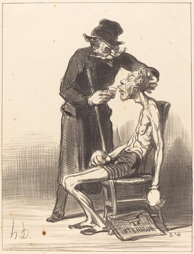 不幸なレスラー 作： Honoré Daumier