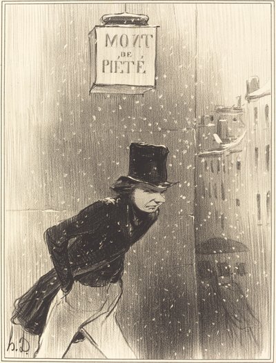 彼のビジネスの下の紳士 作： Honoré Daumier
