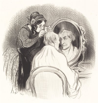 若くなりすぎた紳士 作： Honoré Daumier