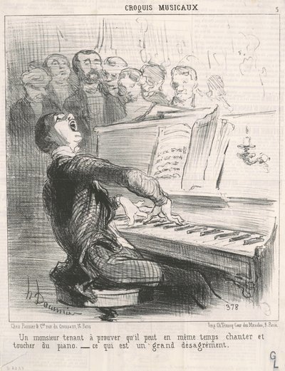 彼ができることを証明したい紳士... 作： Honoré Daumier