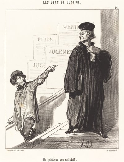 不満足な訴訟当事者 作： Honoré Daumier