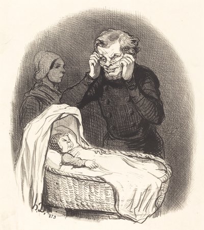 幸せな父 作： Honoré Daumier