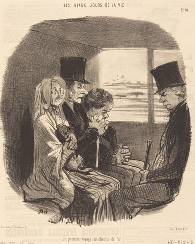 初めての鉄道の旅 作： Honoré Daumier