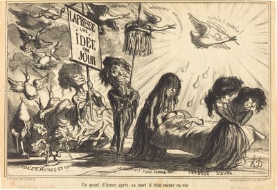 彼の死後 15 時間後、彼はまだ生きていた 作： Honoré Daumier
