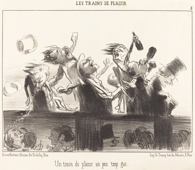 ちょっと陽気すぎるプレジャートレイン 作： Honoré Daumier