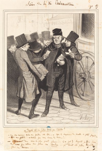 パリへの楽しい旅行 作： Honoré Daumier