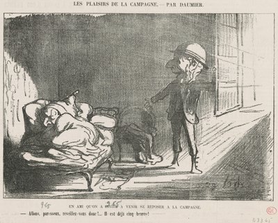 誘った友達… 作： Honoré Daumier