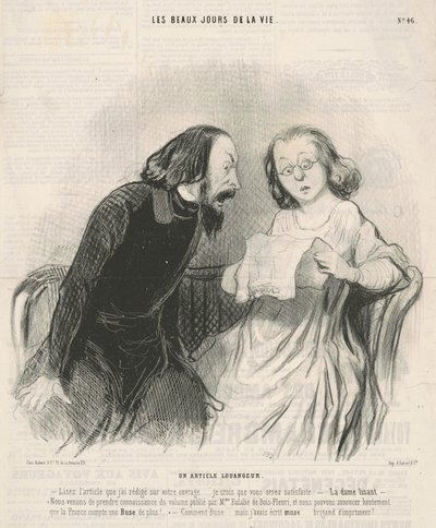 称賛に値する記事 作： Honoré Daumier